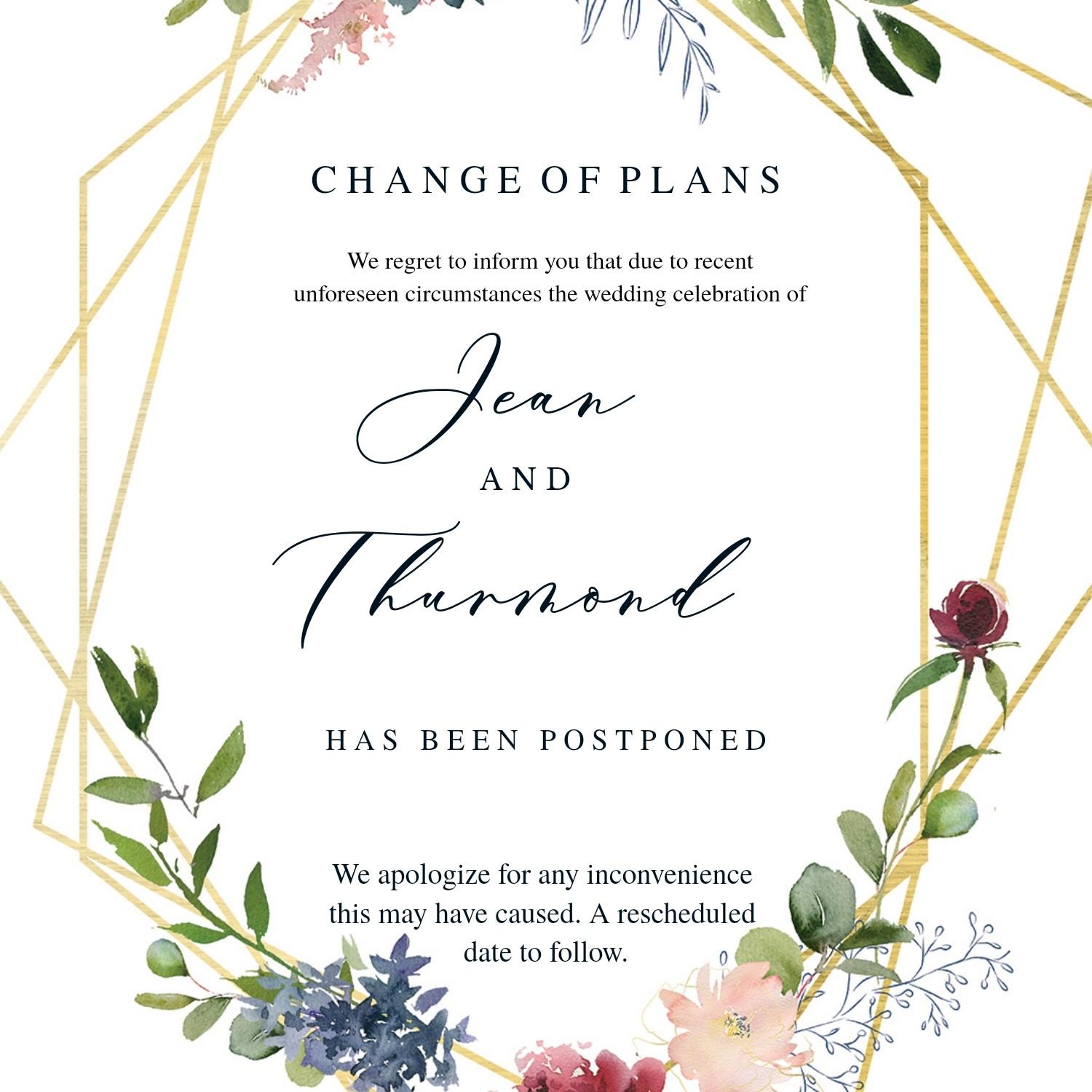 Postpone is a better word than cancel! 2020 has been a rough one, but love always wins <3