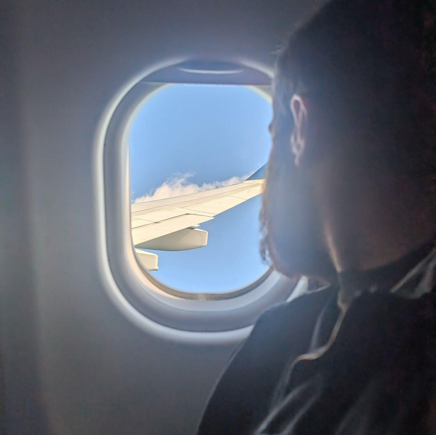 Jim's first flight abroad