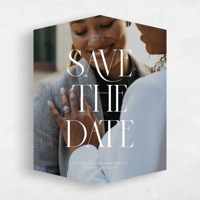 White Diamond Wedding Save the Date - Amberley Photo