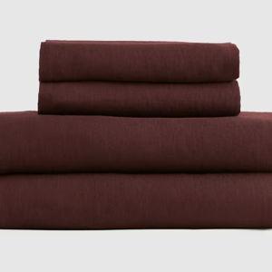 Linen Sheets | Quince in Burgundy