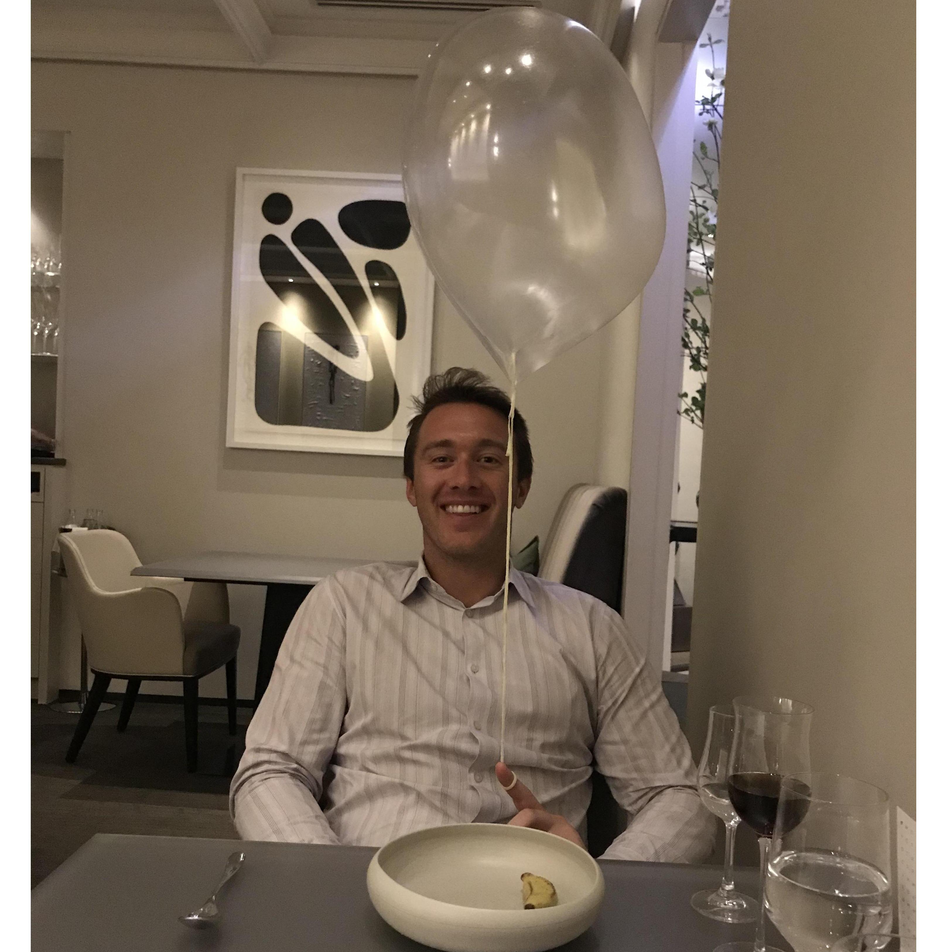 Celebrating Kevin's 30th at Alinea