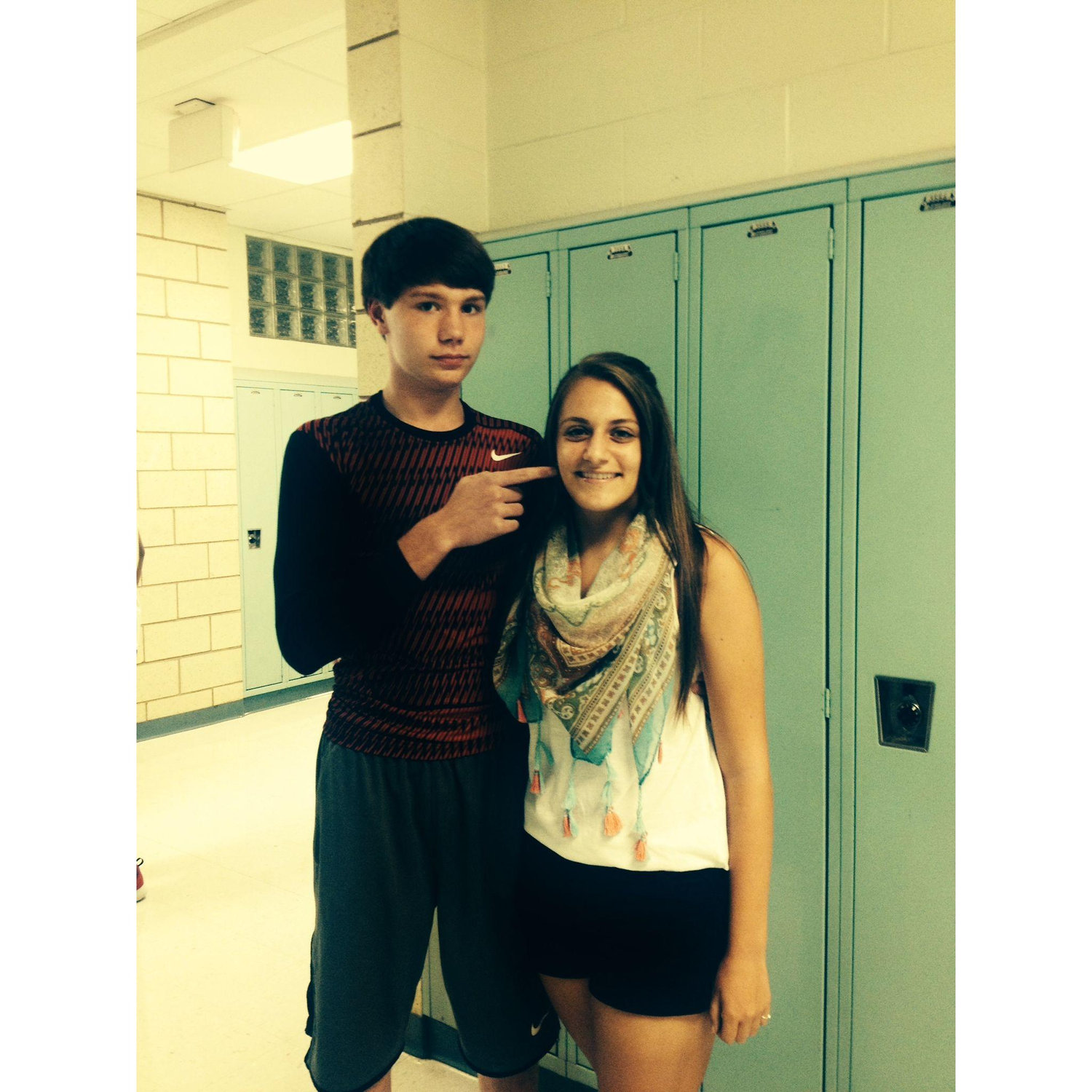 One of our first ever pictures together. In the 9th grade!