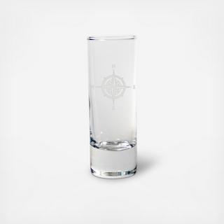 Compass Rose Cordial Glass, Set of 4