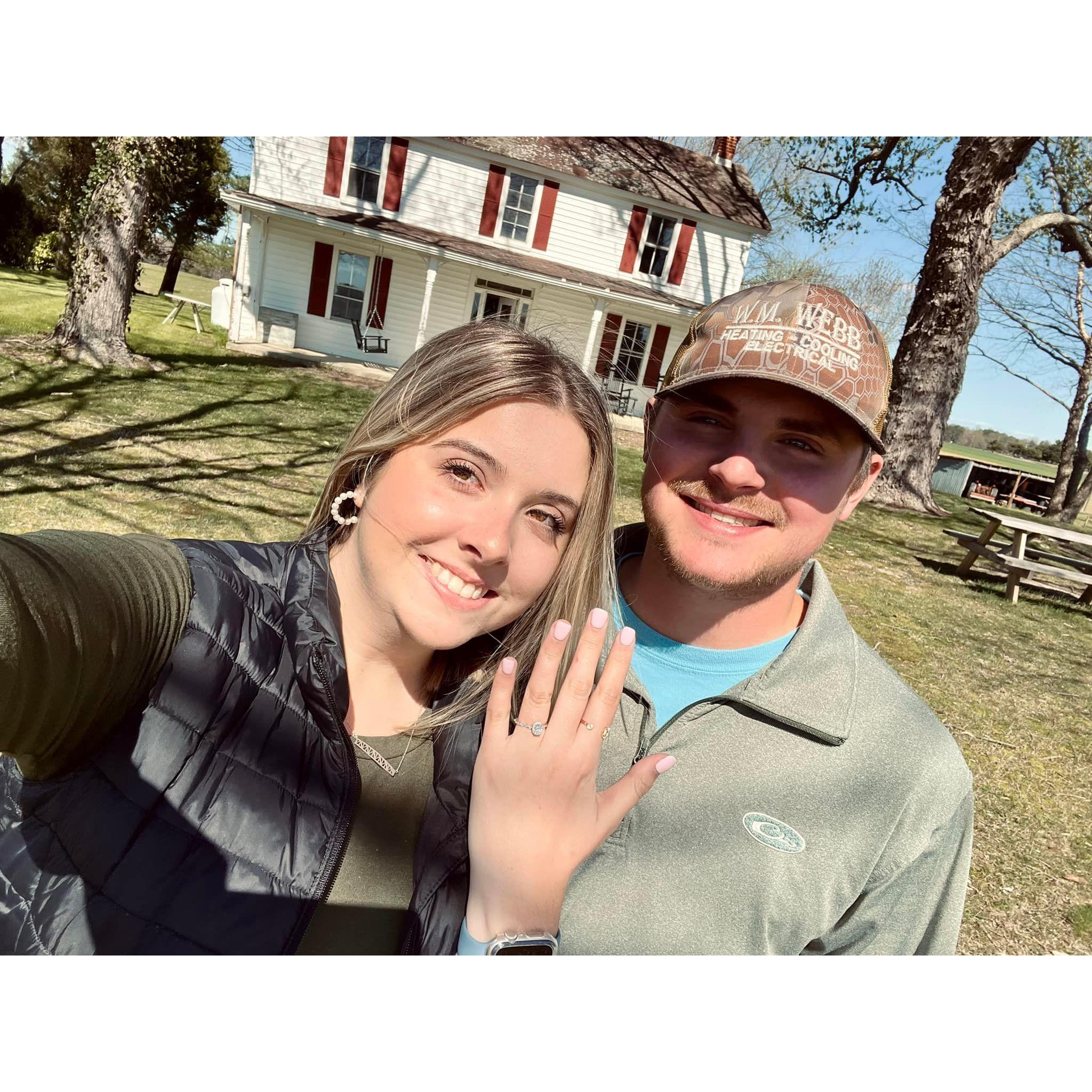 The day we got engaged! April 7th, 2024!