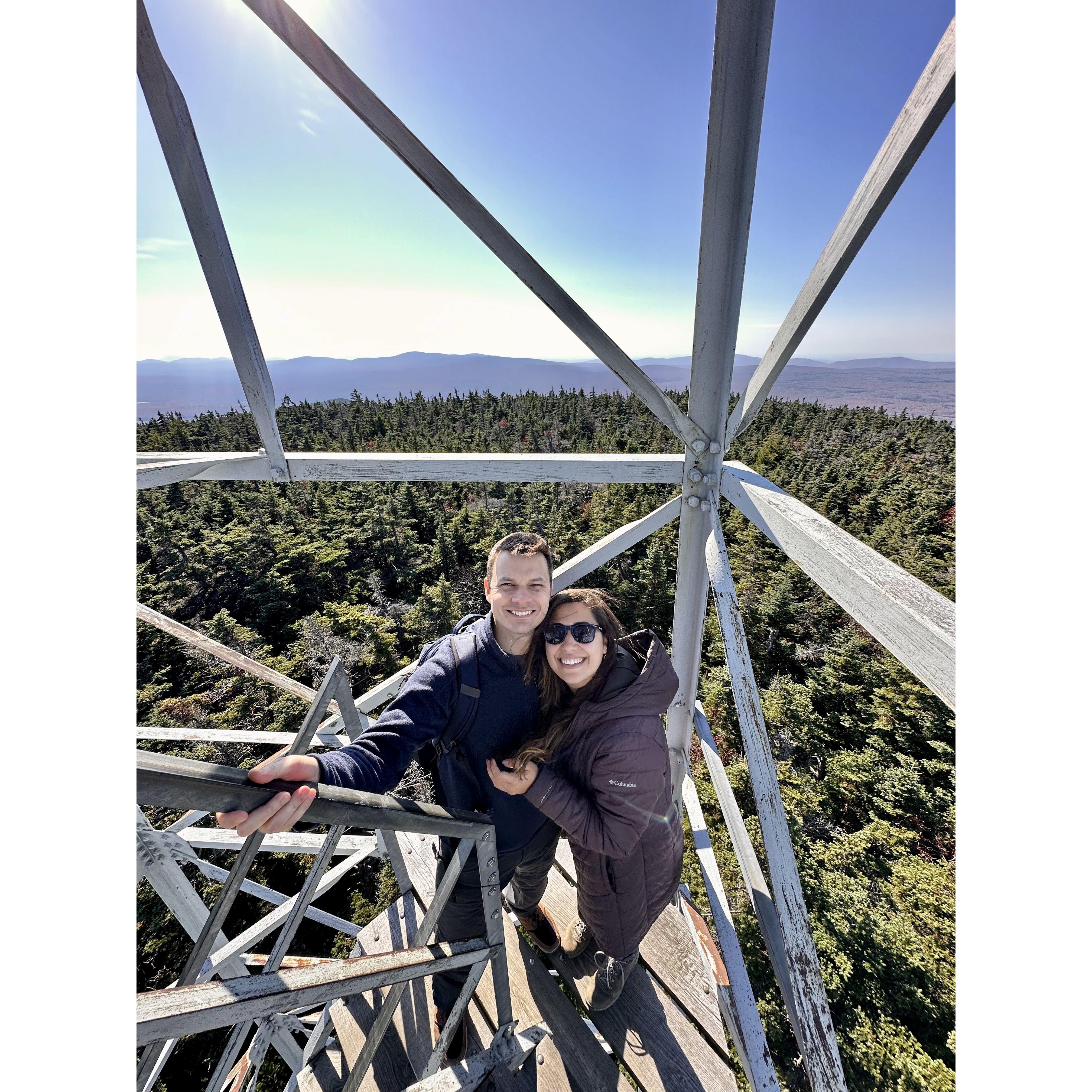 October 2022 — The view from atop of the fire tower in Stratton, VT 🍂