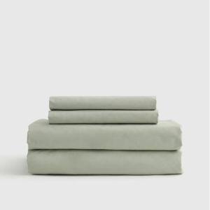 Classic Organic Percale Sheet Set in Sage