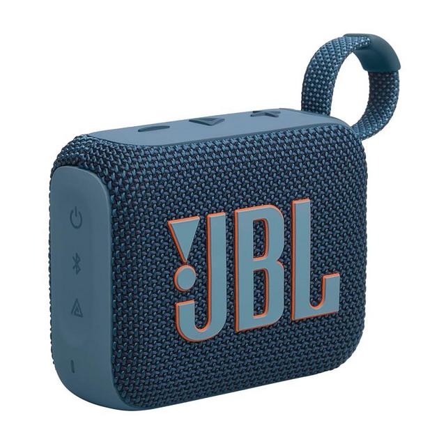 JBL Go 4 - Ultra-Portable, Waterproof and Dustproof Bluetooth Speaker, Big Pro Sound with punchy bass, 7-Hour Built-in Battery, Made in part with recycled materials (Blue)