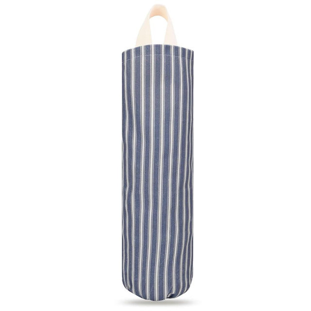 TOGETRUE Plastic Bag Holder, Wall Mount Grocery Bag Holder, Reusable Trash Bag Organizer for Home Kitchen Pantry Decor (Blue-White)