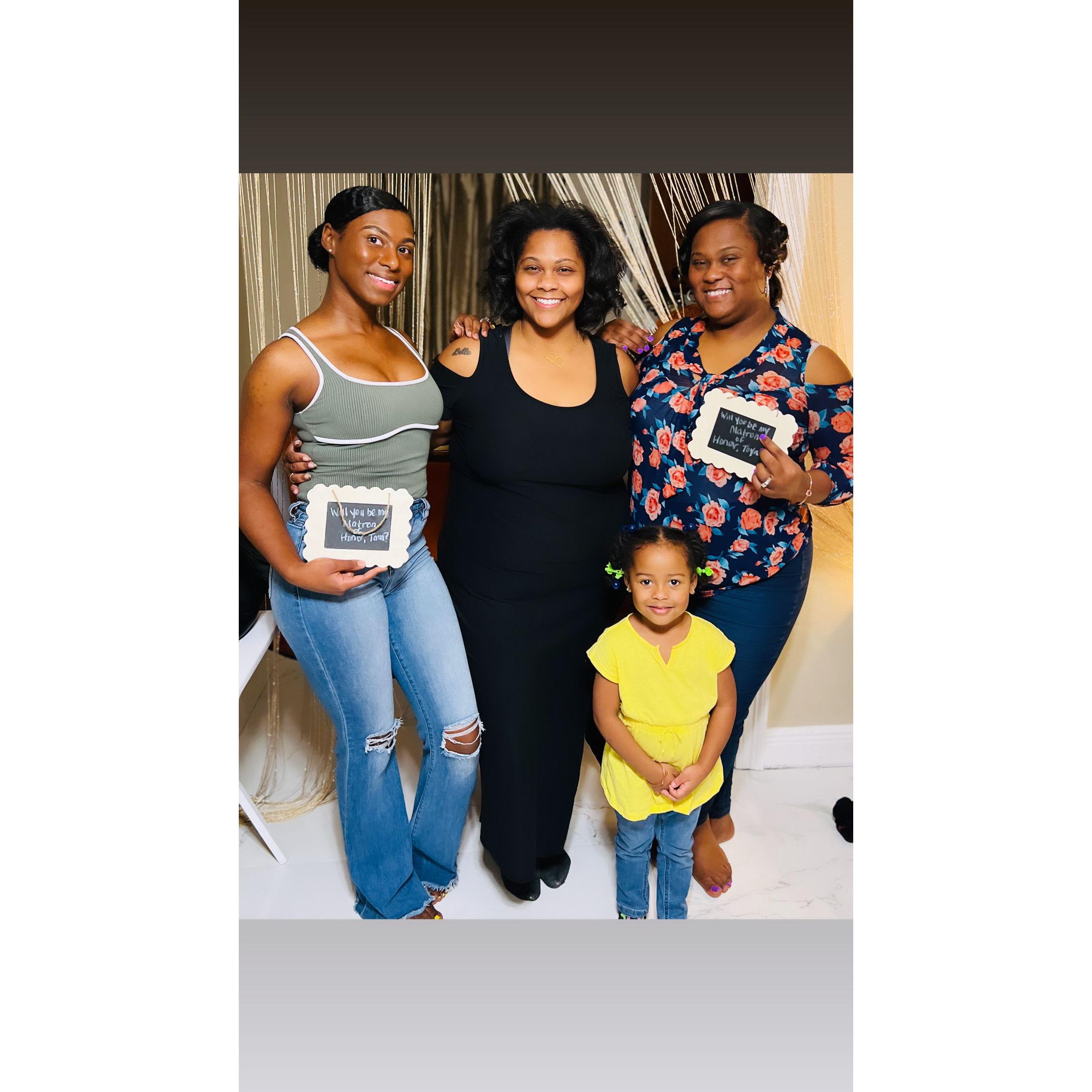 Matron of Honors Toya and Tara’s proposals
