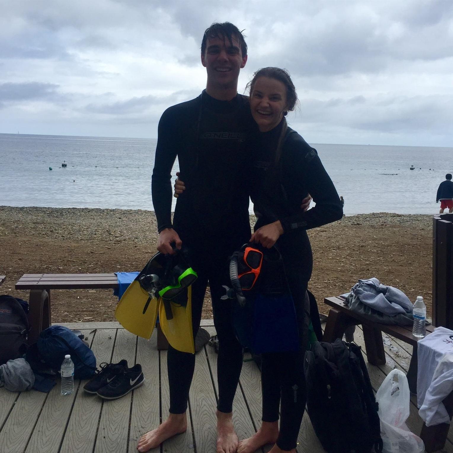 Snorkling at Catalina Island. Best lab credit ever!