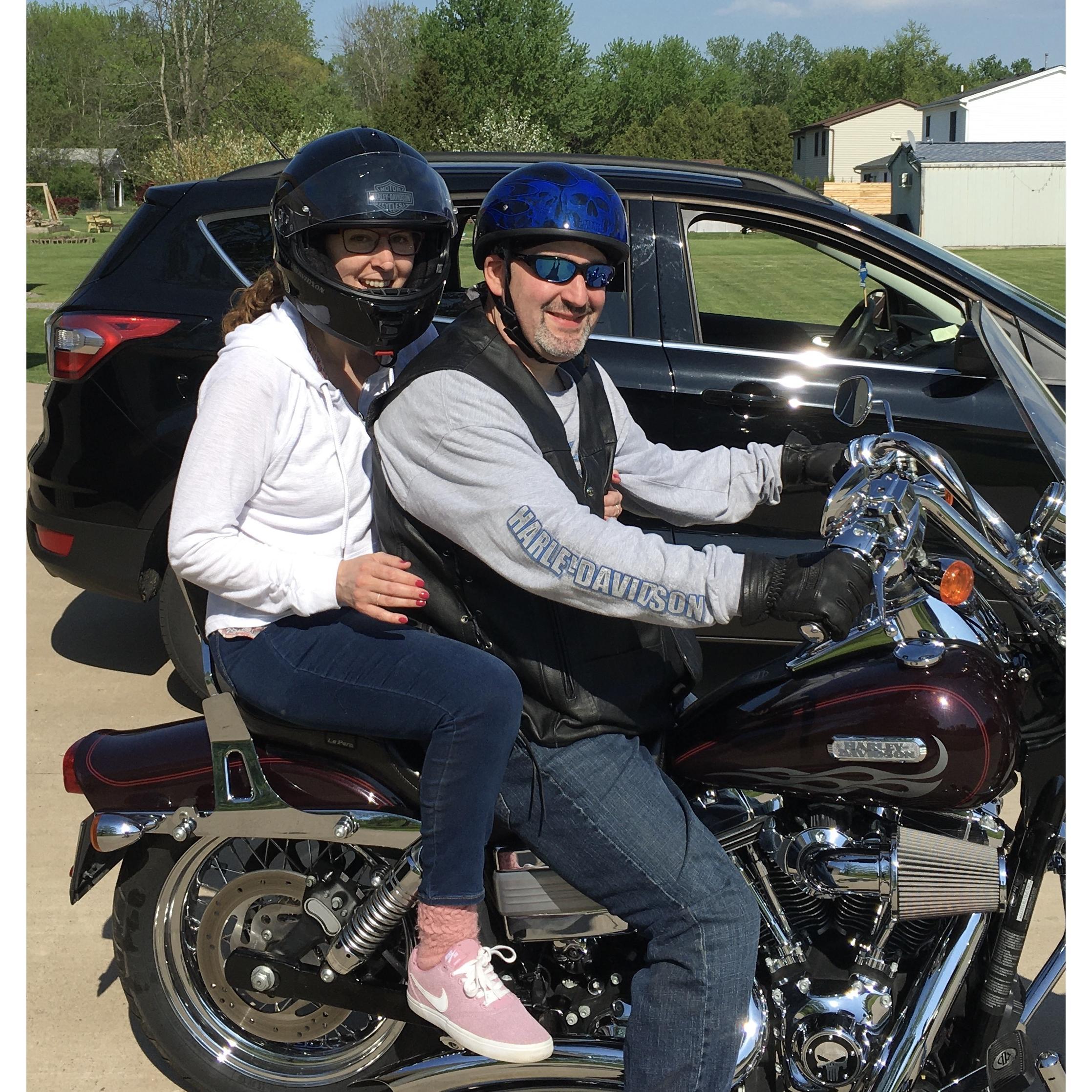 Jenn's first visit to New York and her first ride on the Harley!