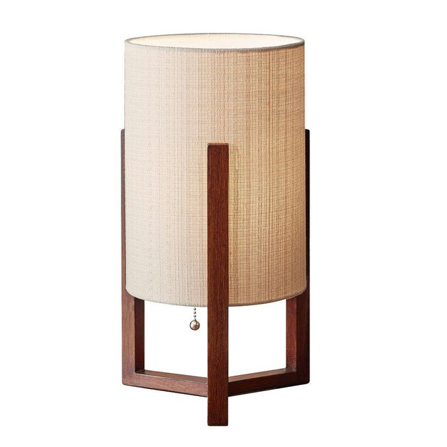 Quinn Table Lantern, Walnut Birch Wood