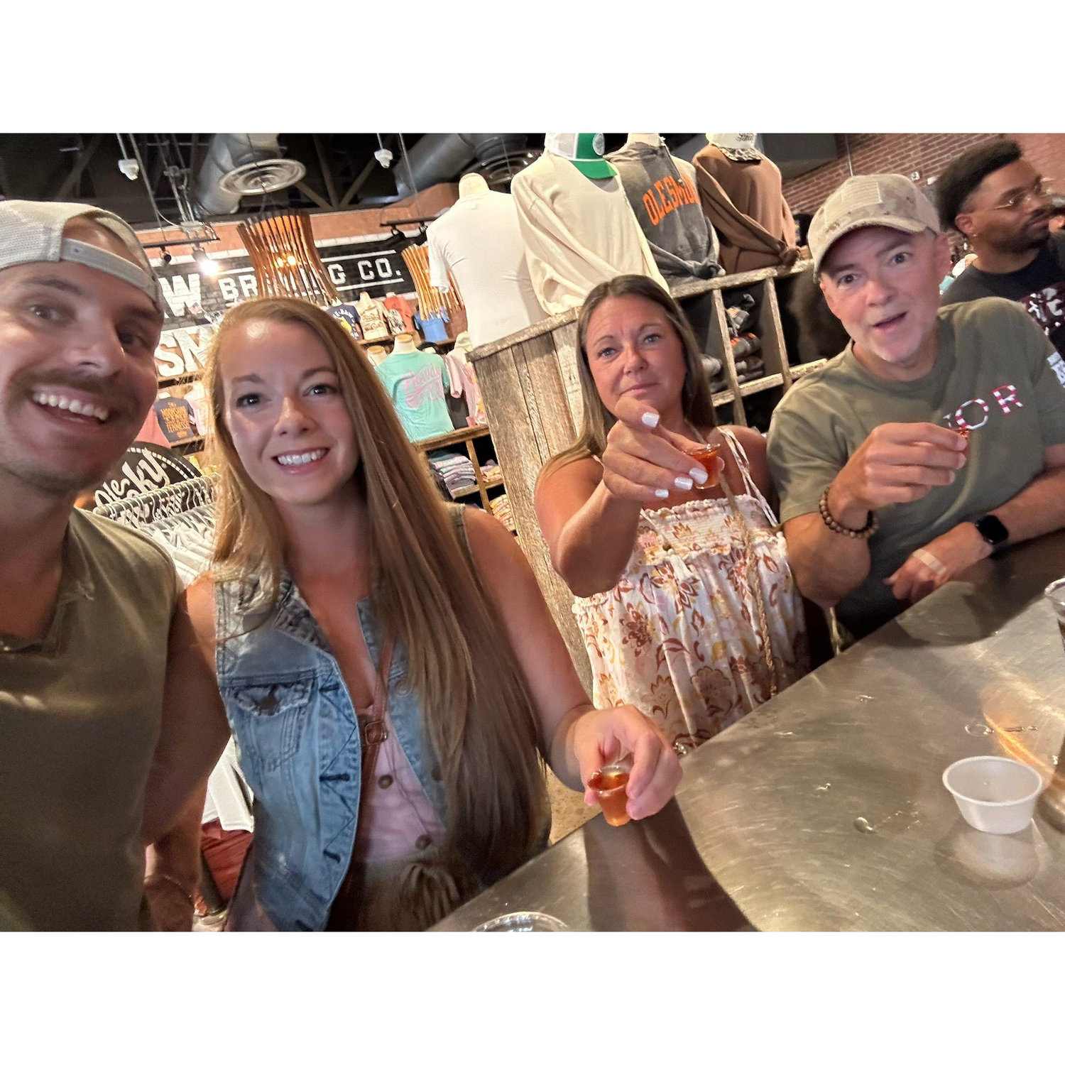 Ole Smoky moonshine tasting with Brooke's dad and stepmom, 2025