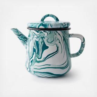 Swirl Enamelware Teapot