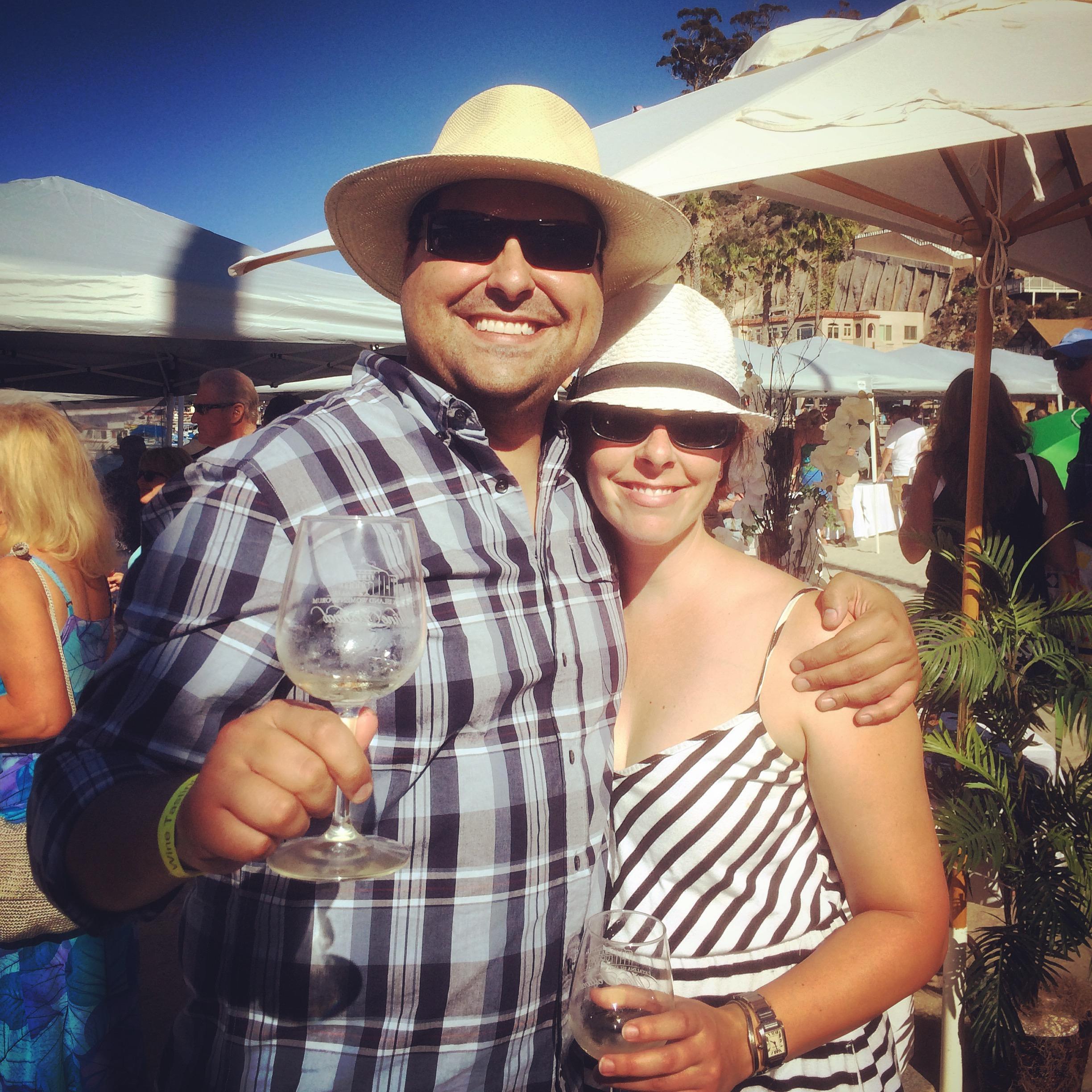 At the Catalina Island Women's Forum Wine Festival in 2015, an annual event that Michael and Laurel try not to miss!