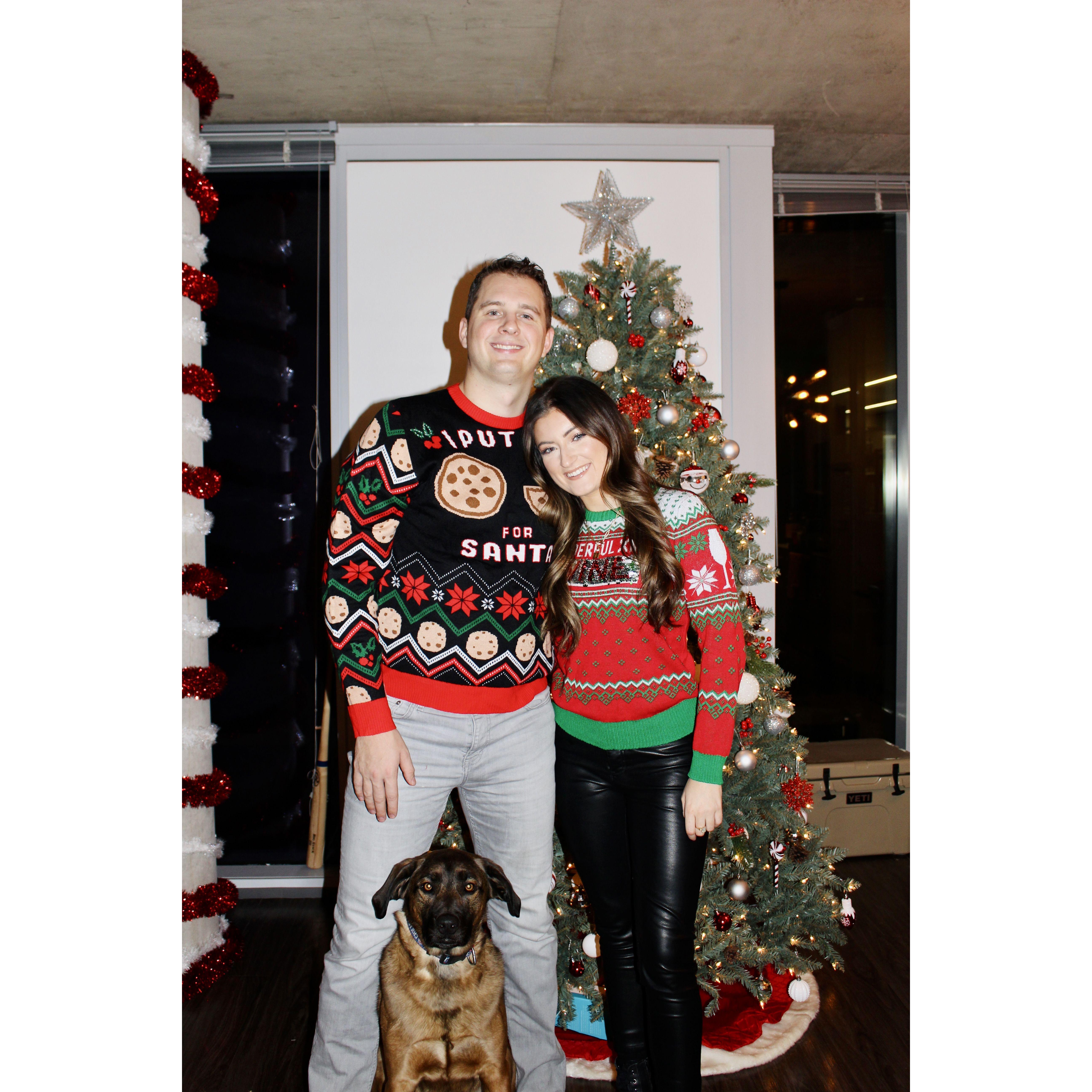 Sweater party for our first Christmas living in Chicago!