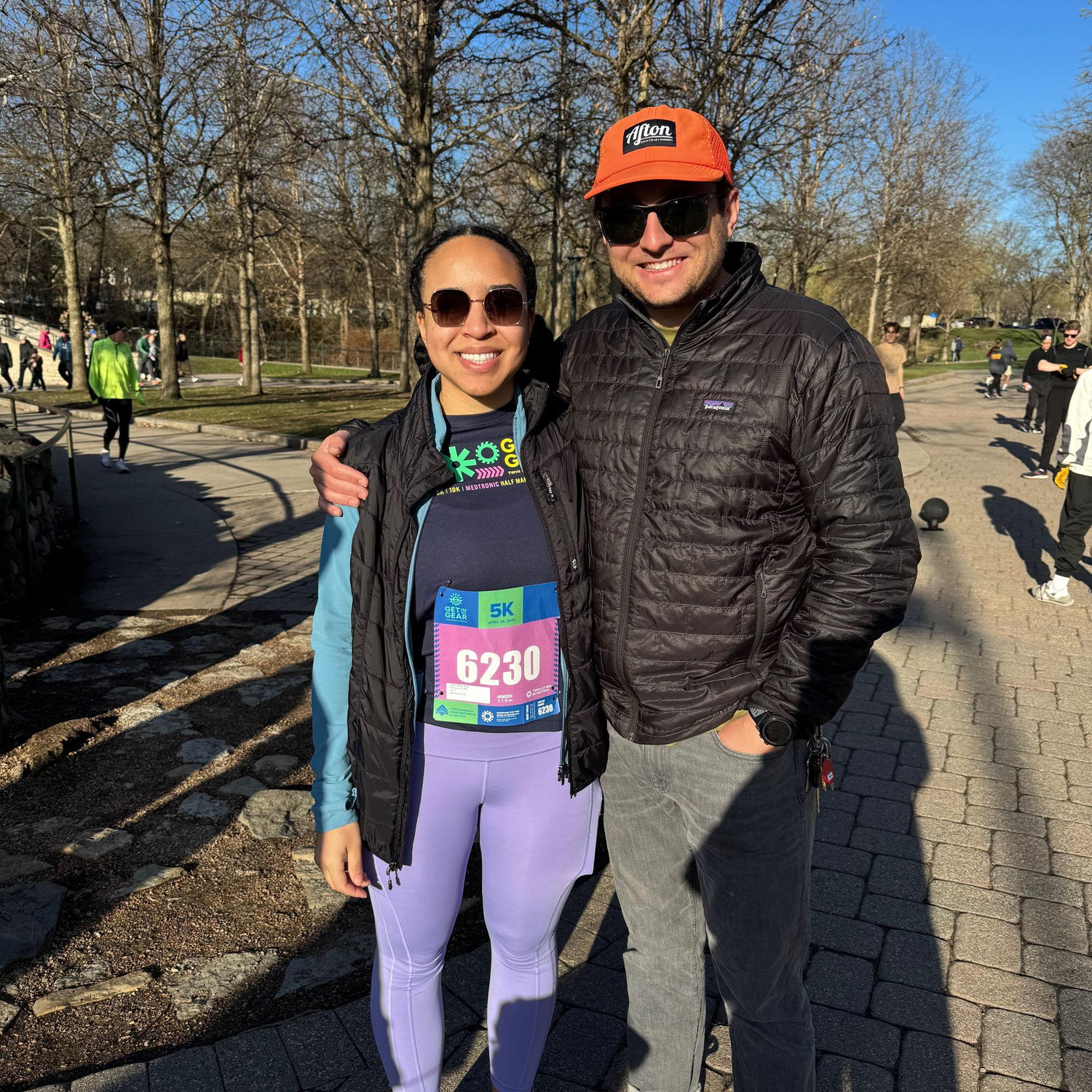 Right before Sarah's first race.