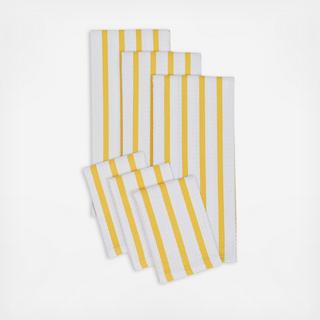 6-Piece Stripe Dishtowel & Dishcloth Set