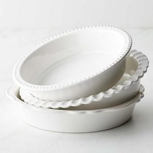 Williams Sonoma Ceramic Pie Dishes, Set of 3