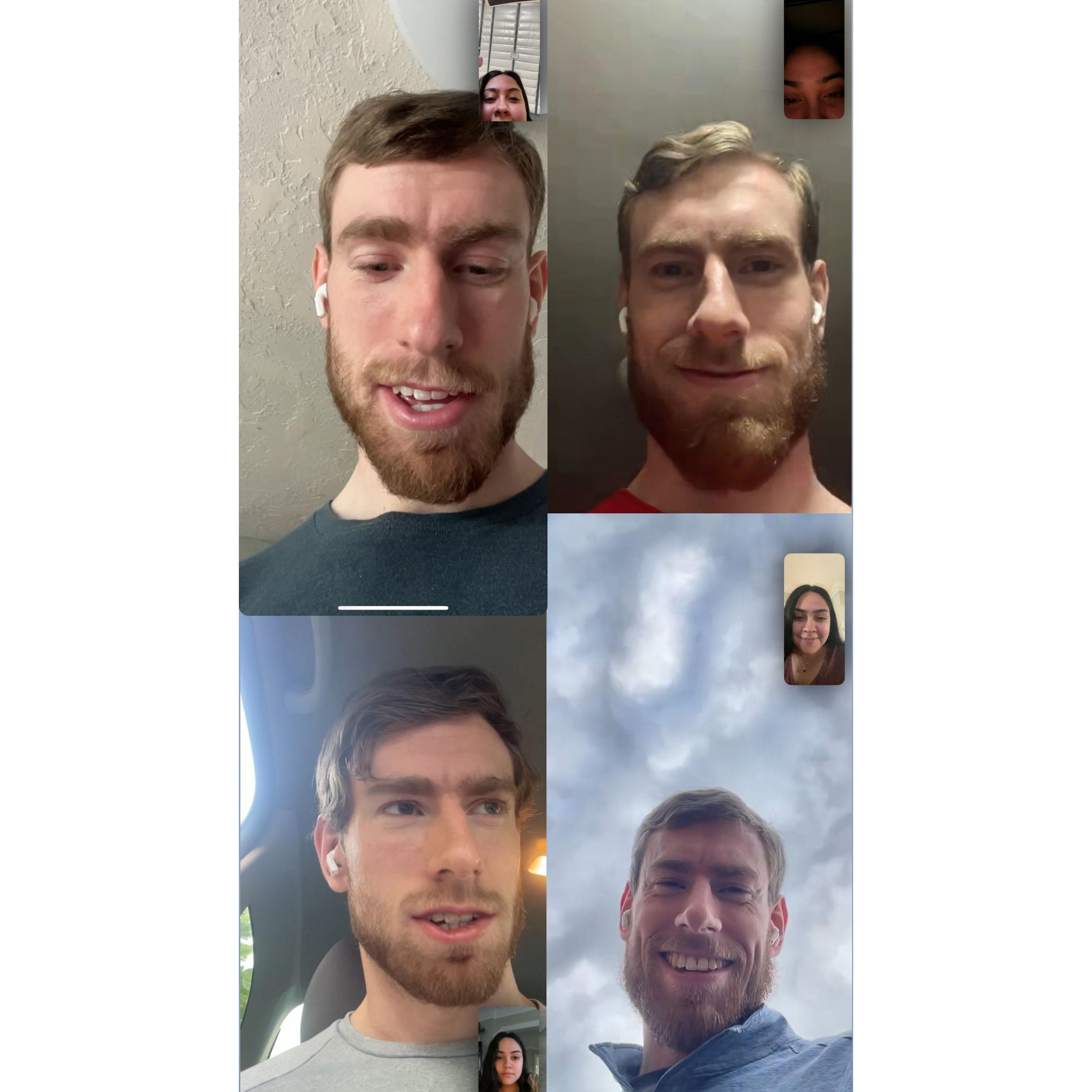 a lot.... of FaceTime calls. we FaceTime almost everyday.