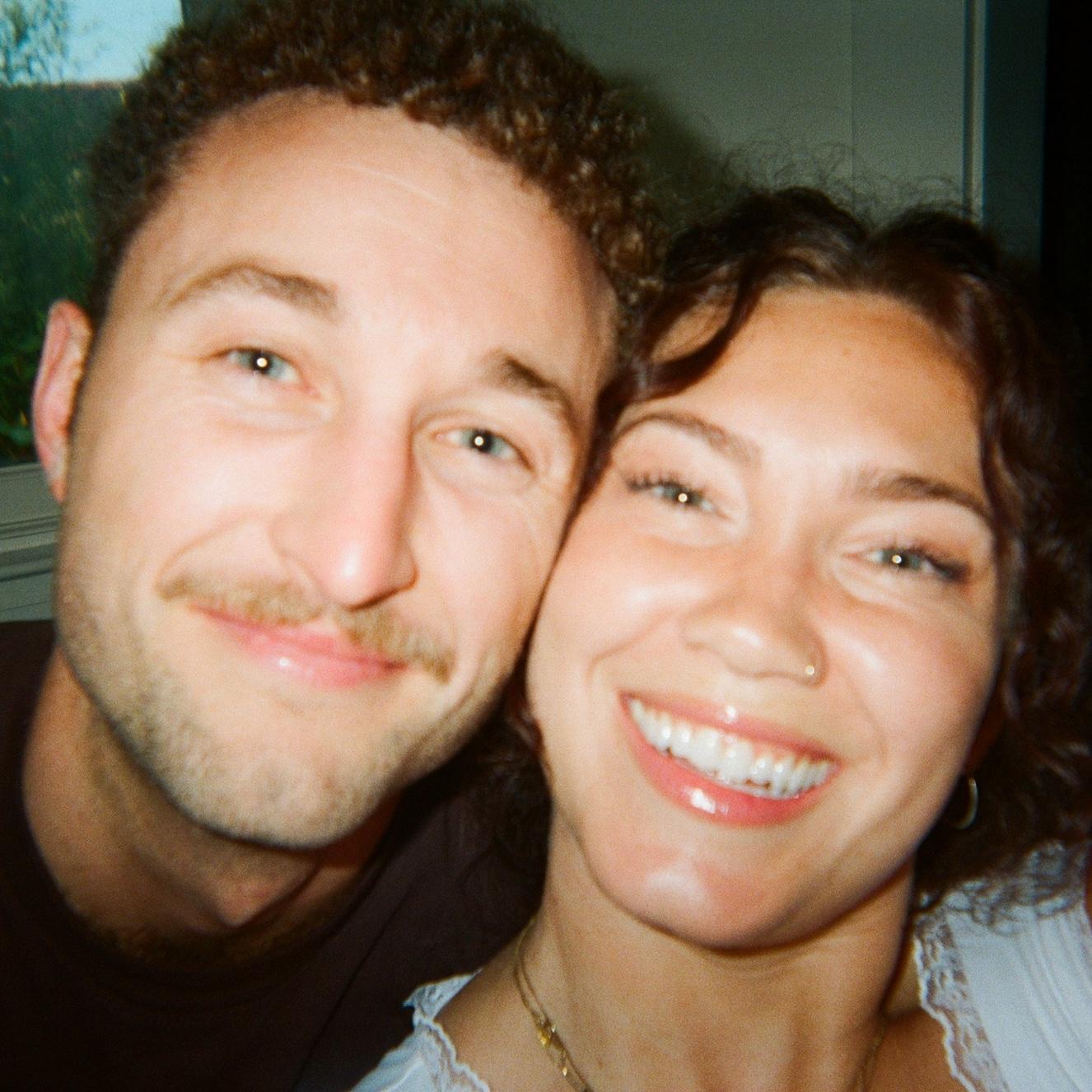 Cheesin’ for some film in SF. We had just taken our engagement photo-booth pictures and were on cloud 9. ◡̈