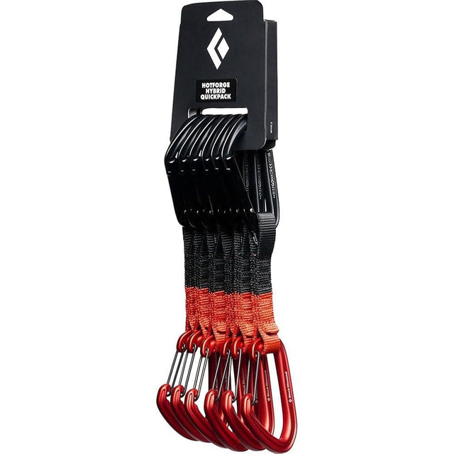 BLACK DIAMOND HotForge Hybrid Quickdraw | Keylock Top & Wiregate Bottom | Durable Dogbone | Sport & Trad Rock Climbing Draw