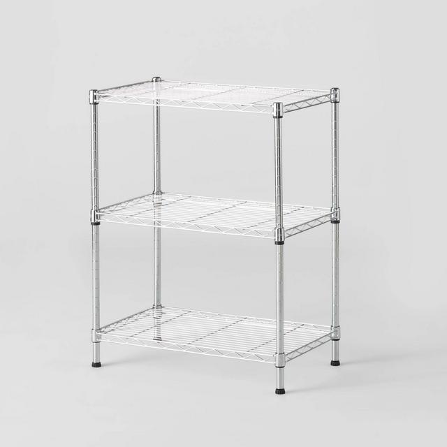 3 Tier Wire Shelving Chrome - Brightroom™