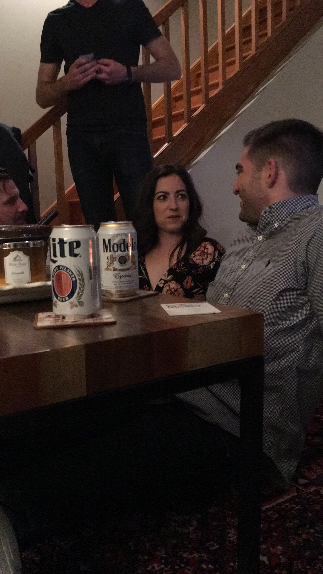 Martha snapped this photo the night we met. Clearly, Anna was still warming up to George! 😆