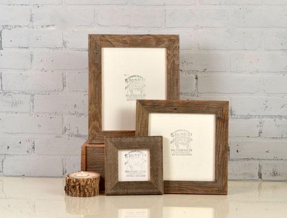 Rustic Natural Reclaimed Cedar Wood Picture Frame - Choose Your Size: 2x2 up to 16x20 inches - Handmade Upcycled Photo Frame