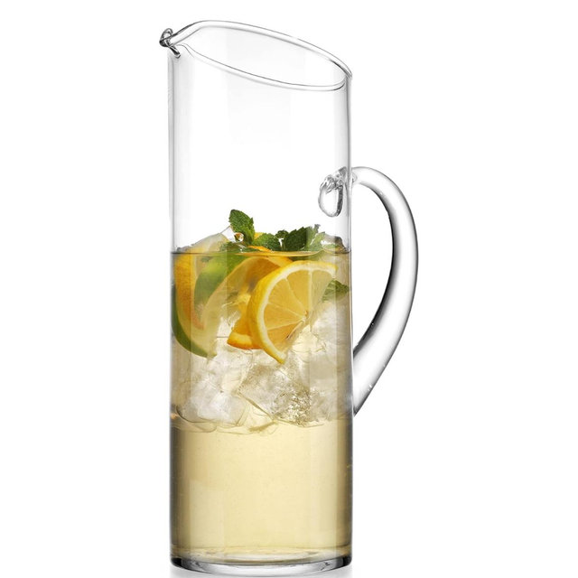 Glass Water Pitcher with Spout – Elegant Serving Carafe for Water, Juice, Sangria, Lemonade, and Cocktails – Crystal-Clear Glass Beverage Pitcher.