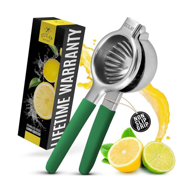 Lemon Squeezer Stainless Steel with Premium Heavy Duty Solid Metal Squeezer Bowl
