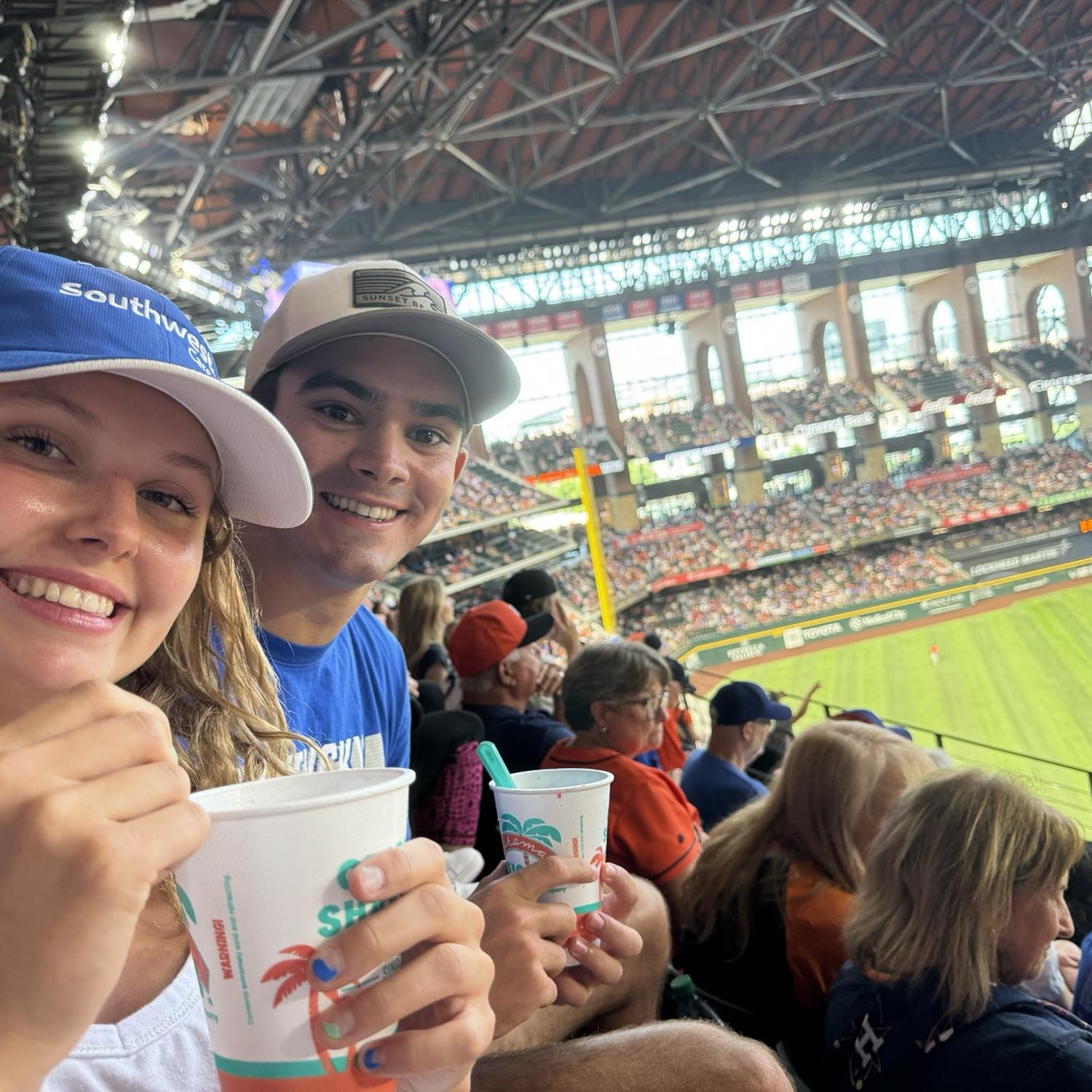 August 7, 2024. Whit flew to Texas to visit Abby’s hometown! A fun time even though The Ranger’s lost.