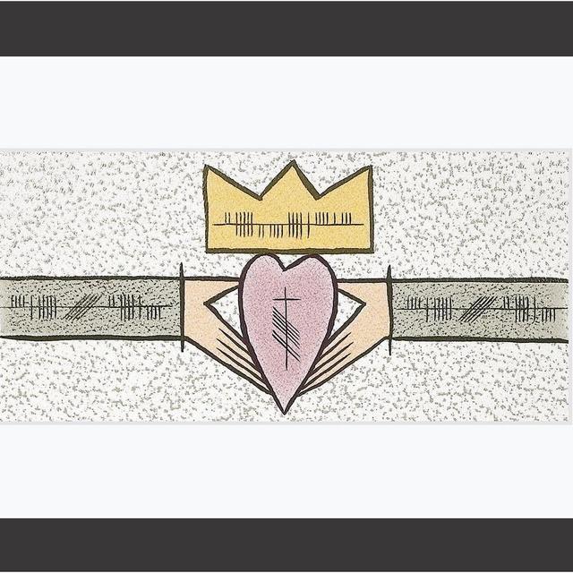 Claddagh Ogham Framed & Matted Print