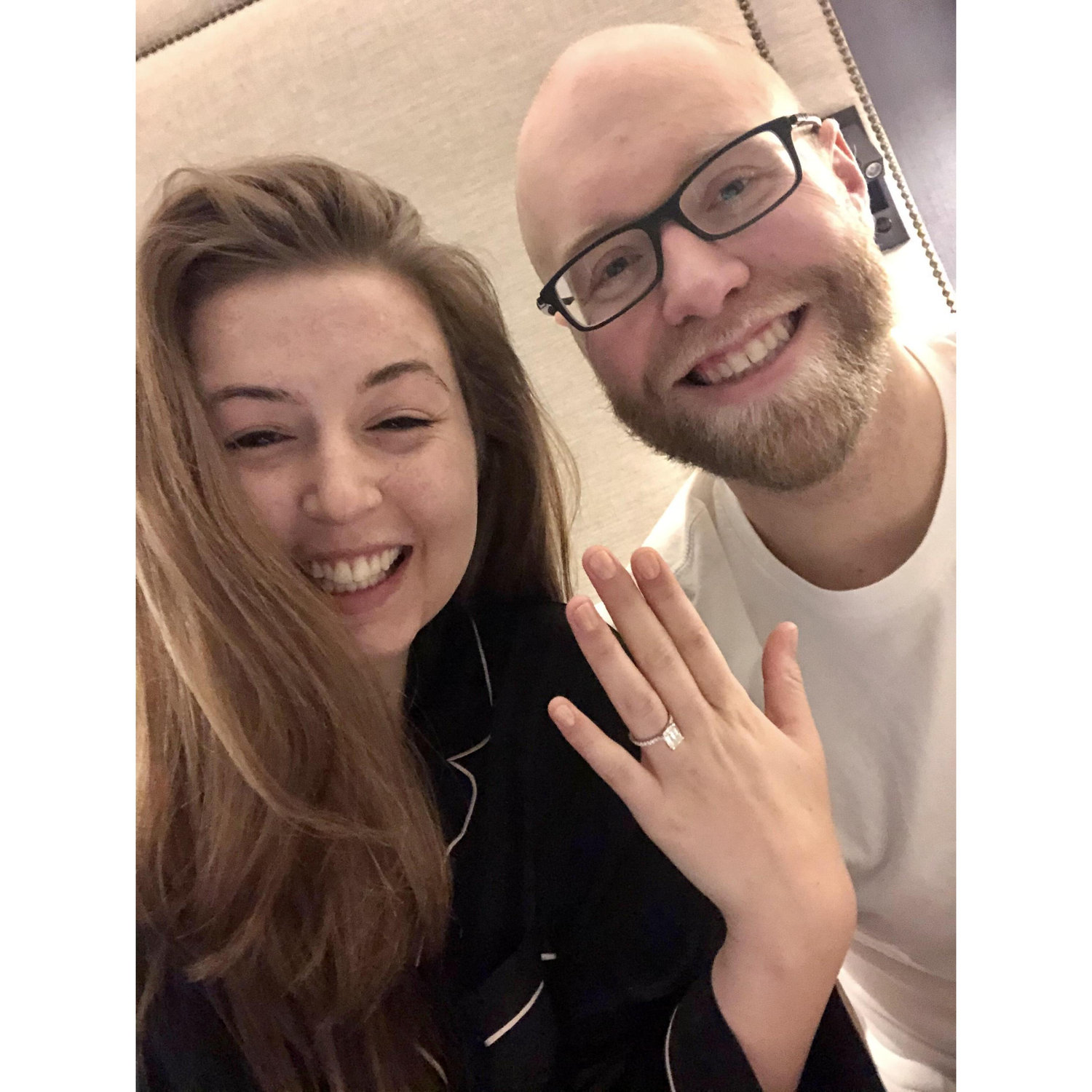 The morning he proposed!