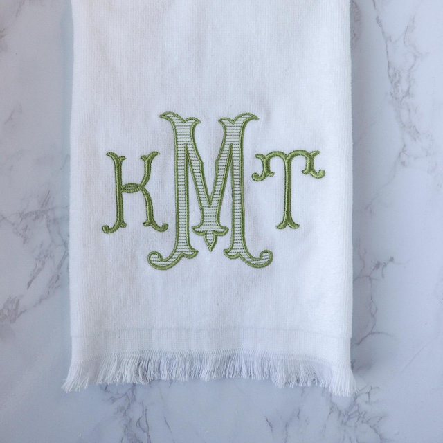 Embroidered Fringe Hand Towel, Personal hand towel, housewarming gift, bridesmaid proposal gift, engagment gift, wedding gift