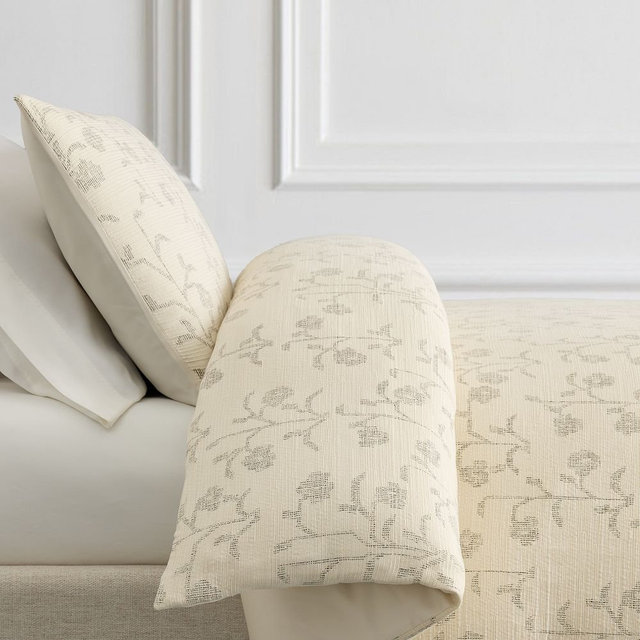 Mina Tencel Duvet, Full/Queen, Alabaster