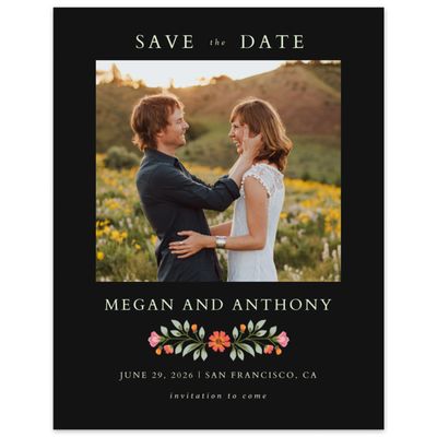 Black Wedding Digital Save the Date - Blume Photo