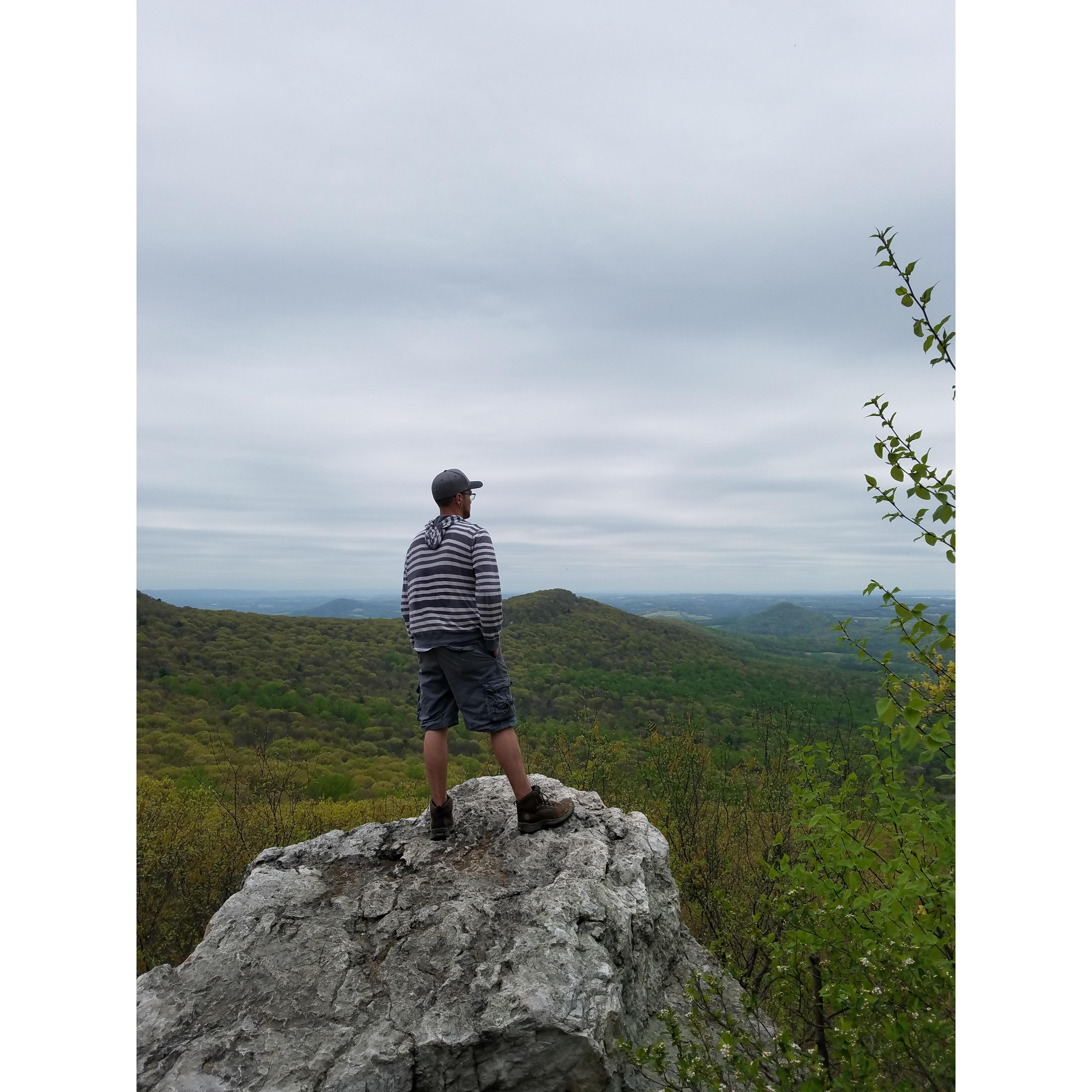 Our 1st hike on the pinnacle trail in Hamburg, PA. This is the same trail where Aaron proposed to Erika.