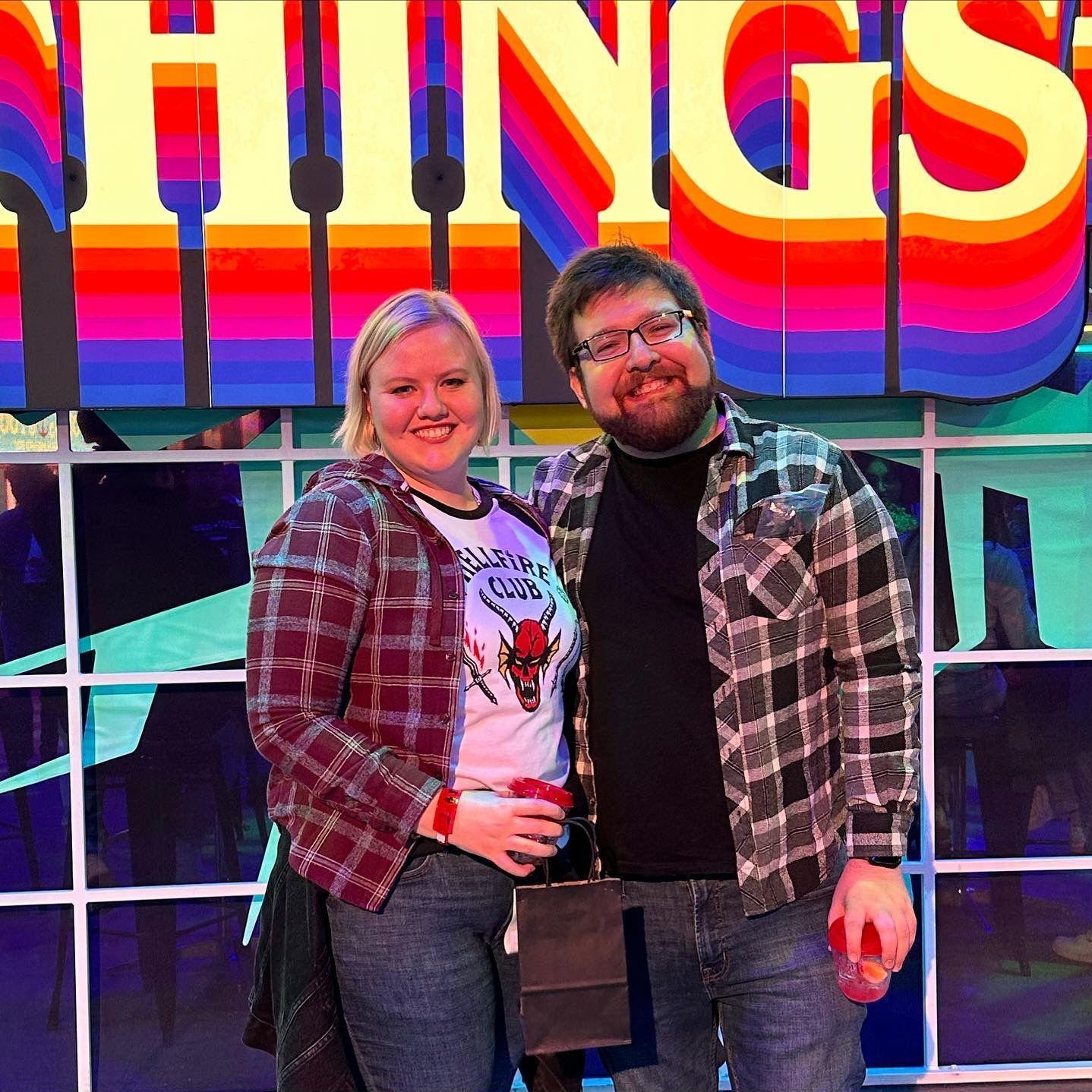 At the Stranger Things experience!