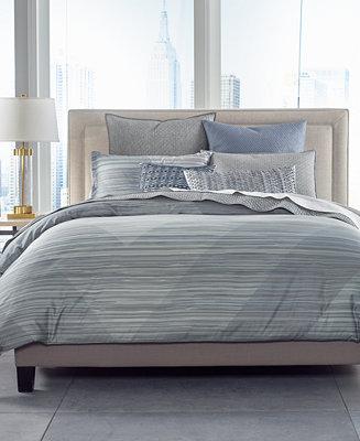 Cotton Diamond Stripe Full/Queen Duvet Cover, Created for Macy's