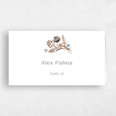 Blue Wedding Place Card - Spasso