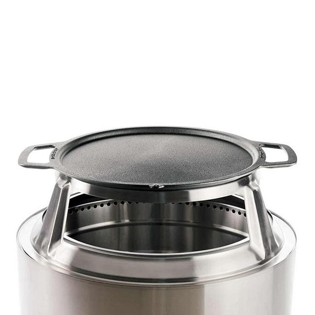 Solo Stove Yukon Griddle + Hub, Cast Iron Cookware with Stainless Steel Hub for 8” Elevation, Addition to Yukon fire Pit, Weight: 21 lbs, Cooking Surface Diameter: 17.75"