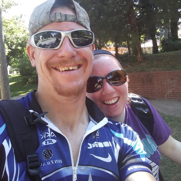 Our first bike ride together! I wasn't dying yet when we took this picture.
