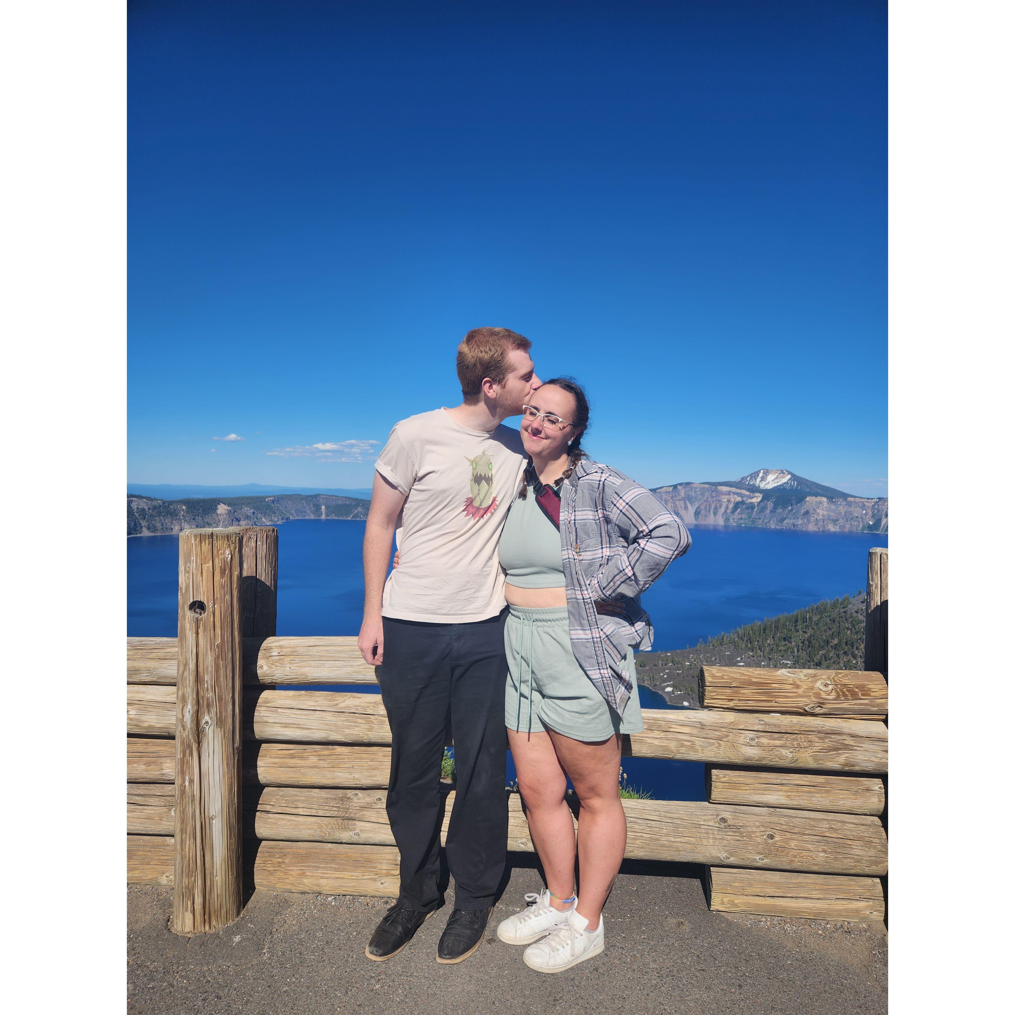 Ethan and Samantha are suckers for a good road trip- this pic was captured in Crater Lake National Park.