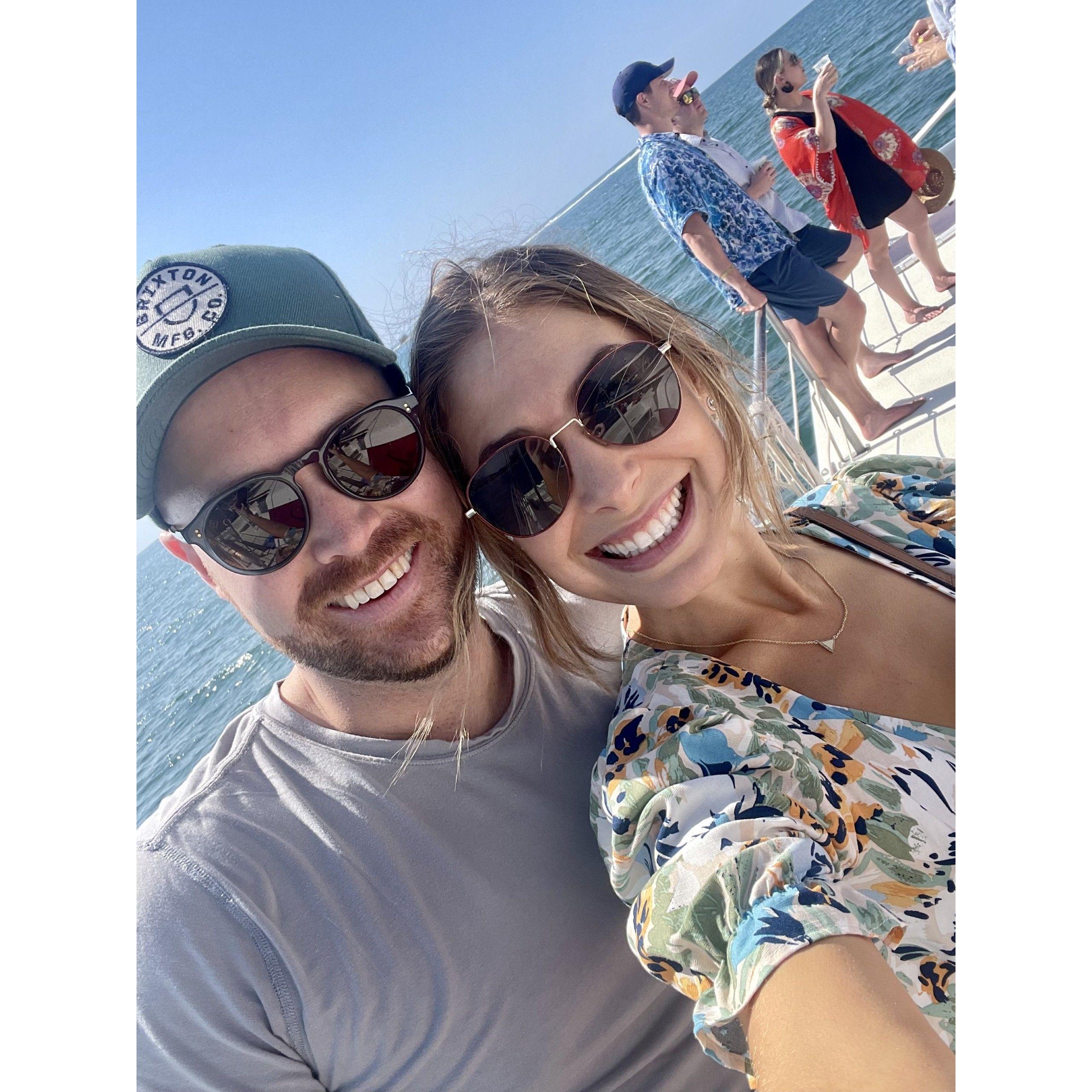 Boat selfie in Costa Rica