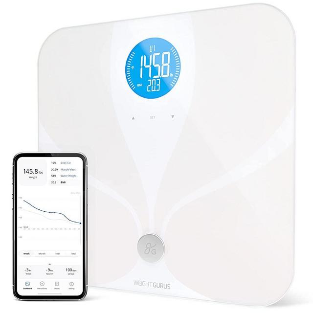 Greater Goods WiFi Weight Scale - Premium Smart Scale Measures & Tracks Weight, BMI, Muscle Mass, Water Weight, Bone Density, and Body Fat | Works Wit