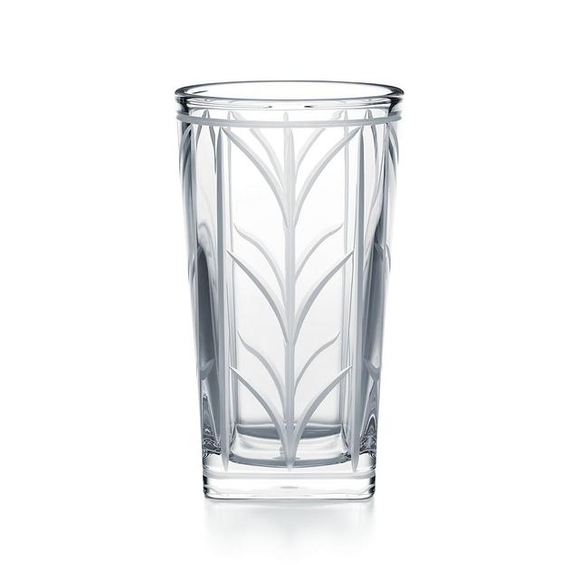 Tiffany & Co. Wheat Leaf Vase in Crystal Glass