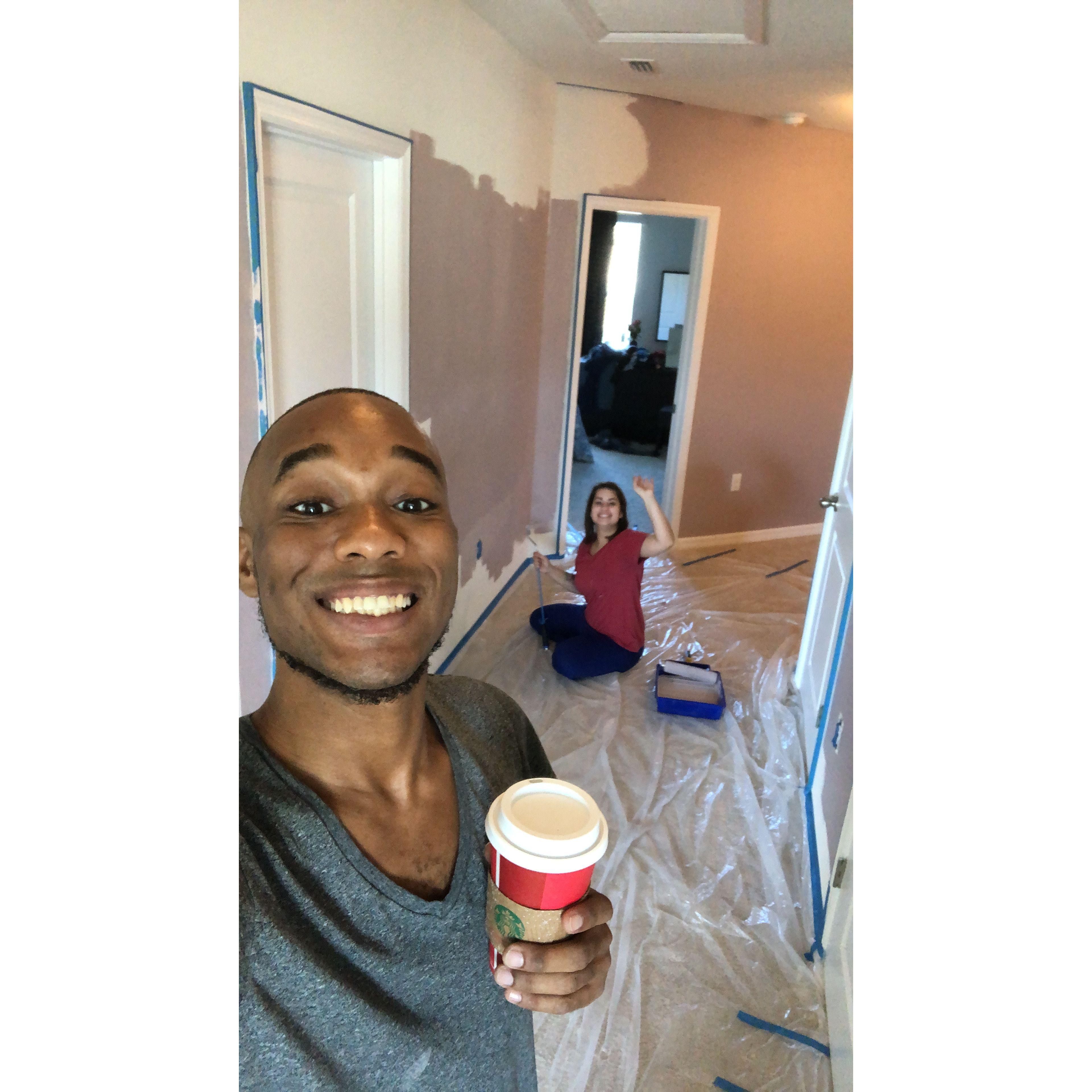 Painting our new home in Sept. 2018.