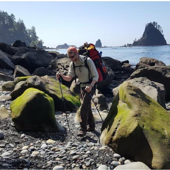 Date #64 -- ~17/30 miles. Nat's feet MORE blistered AND recently soaked by a wave AND still all good. Kelly VERY VERY VERY surprised and pleased.