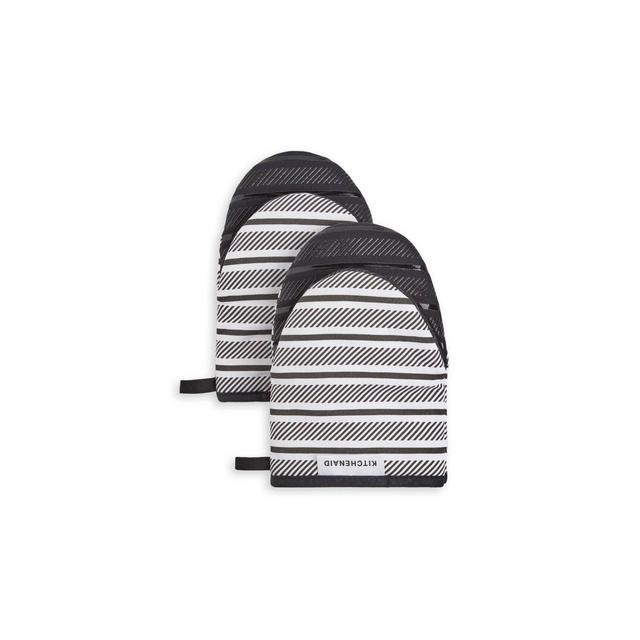 KitchenAid 2pk Cotton Albany Mini Oven Mitts Black